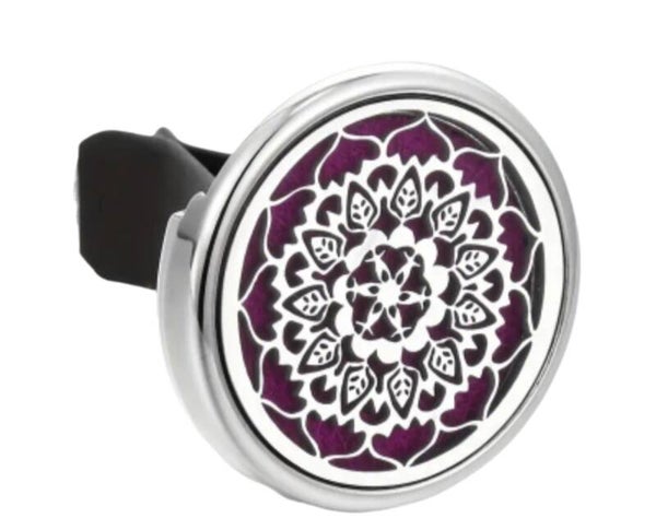 Auto-Lufterfrischer/Aromatherapie-Diffusor-Clip "Mandala" silber