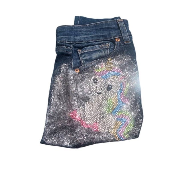 Upgecycelter Kellnerkumpf/Kellnertasche/Gürteltasche "Einhorn"