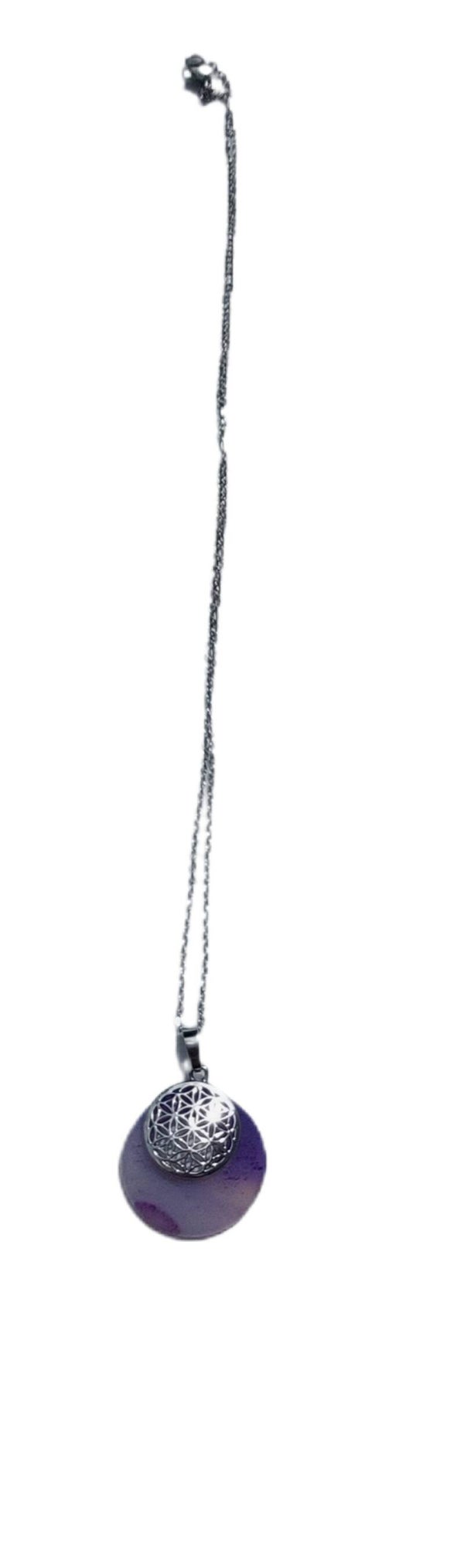 Halskette Blume des Lebens/Lebensblume Achat violett