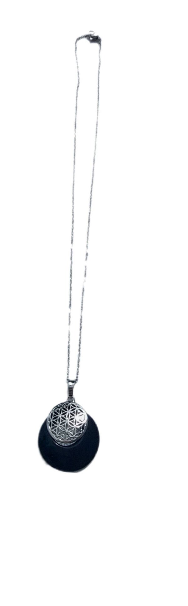 Halskette Blume des Lebens/Lebensblume Achat schwarz