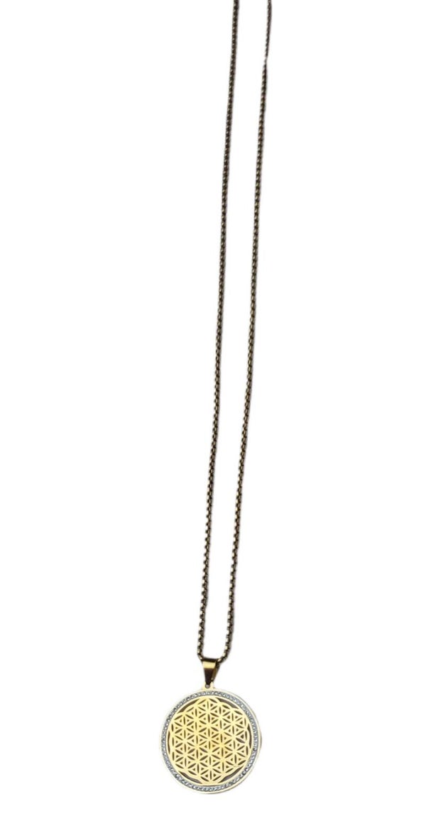 Halskette Blume des Lebens gold