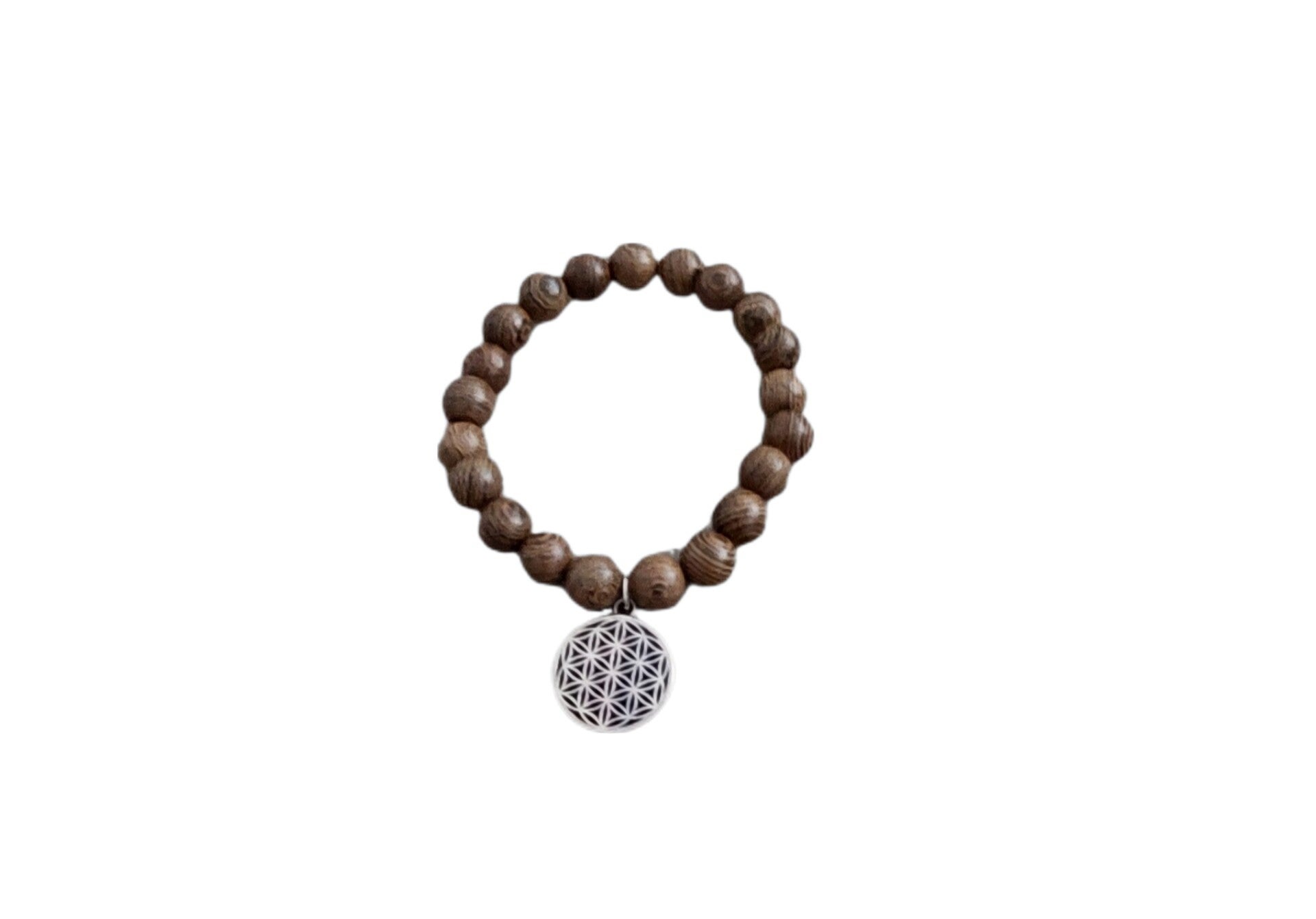 Mala Armband Blume des Lebens Wengeholz