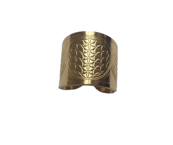 Ring Blume des Lebens/Lebensblume gold