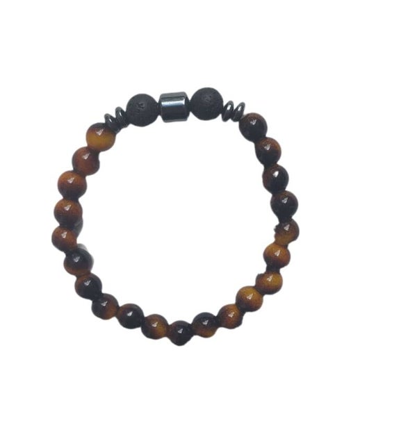 Perlen-Armband "Erdung/Schutz/Mut"