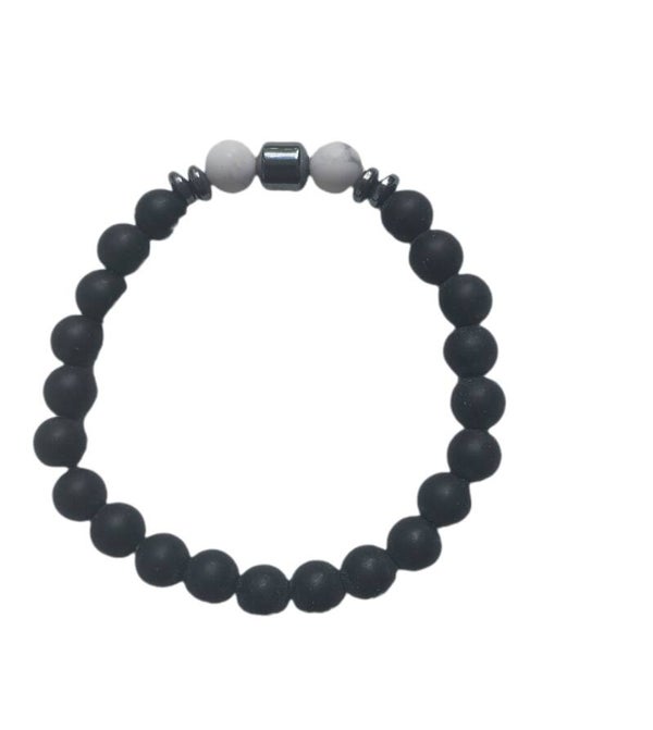 Perlen-Armband "Erdung/Schutz/Mut"