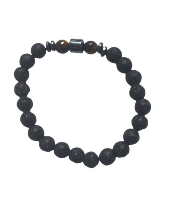 Perlen-Armband "Erdung/Schutz/Mut"