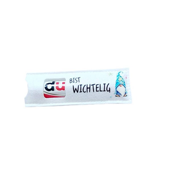 "DU bist wichtelig" blau
