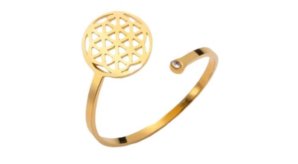 Ring Blume des Lebens/Lebensblume gold