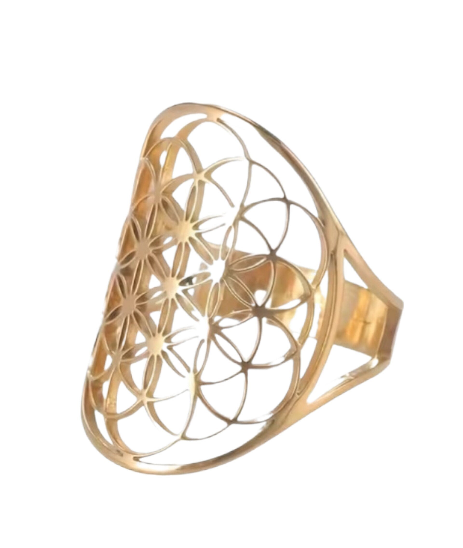 Ring Blume des Lebens/Lebensblume gold
