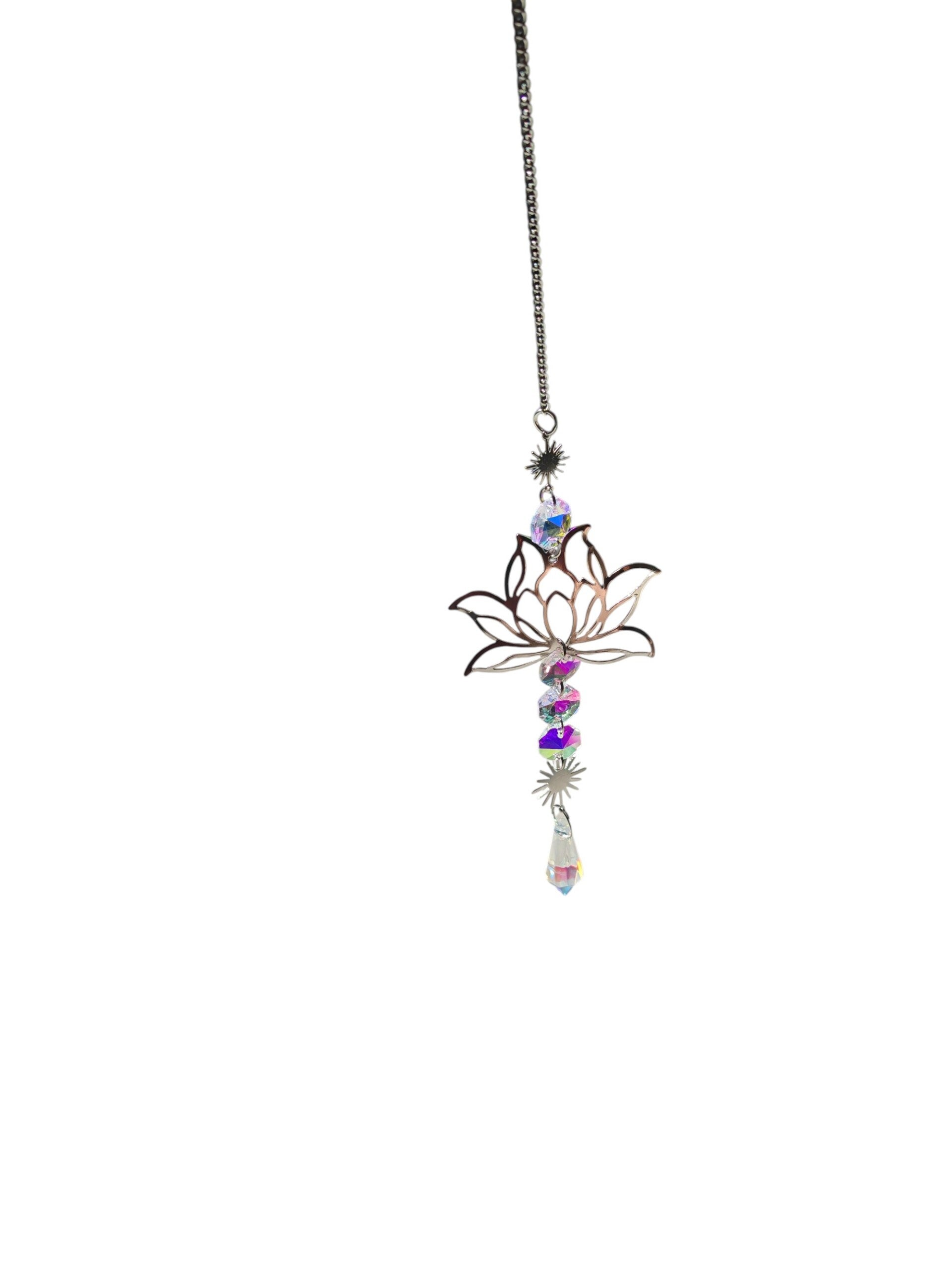 Sonnenfänger "Lotus" silber/kristall