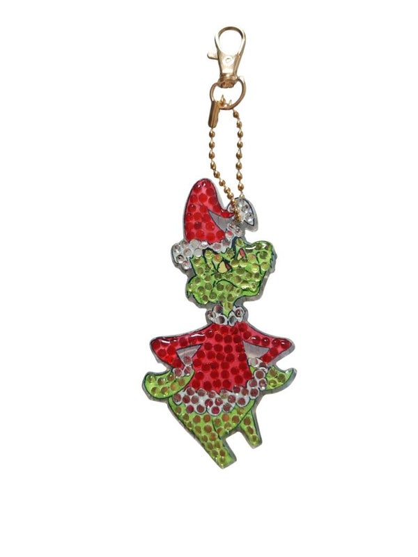 Diamond Painting Schlüsselanhänger/Taschenanhänger "Grinch"