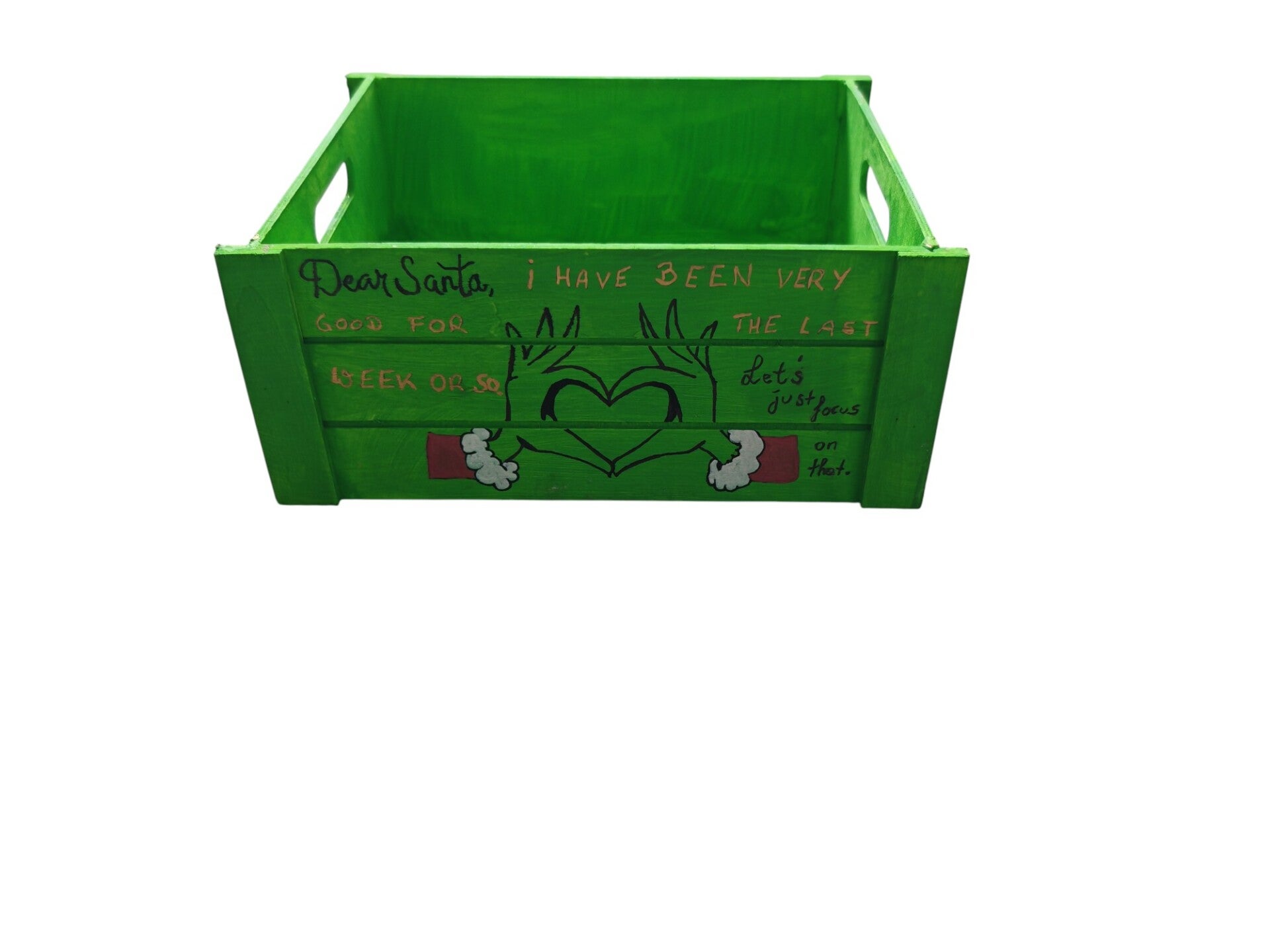Holzbox/Geschenkbox/Dekobox "Grinch"