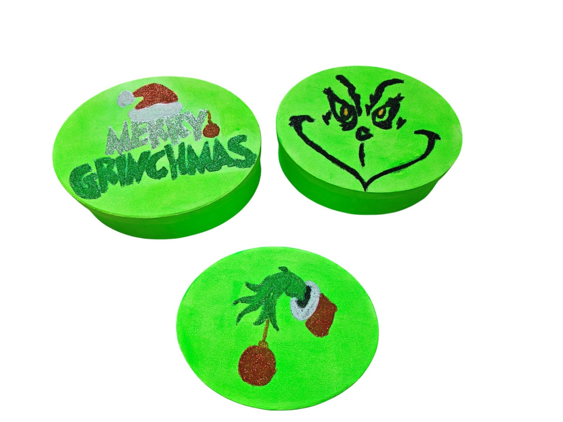 Geschenkboxen (3er Set) "Grinch"