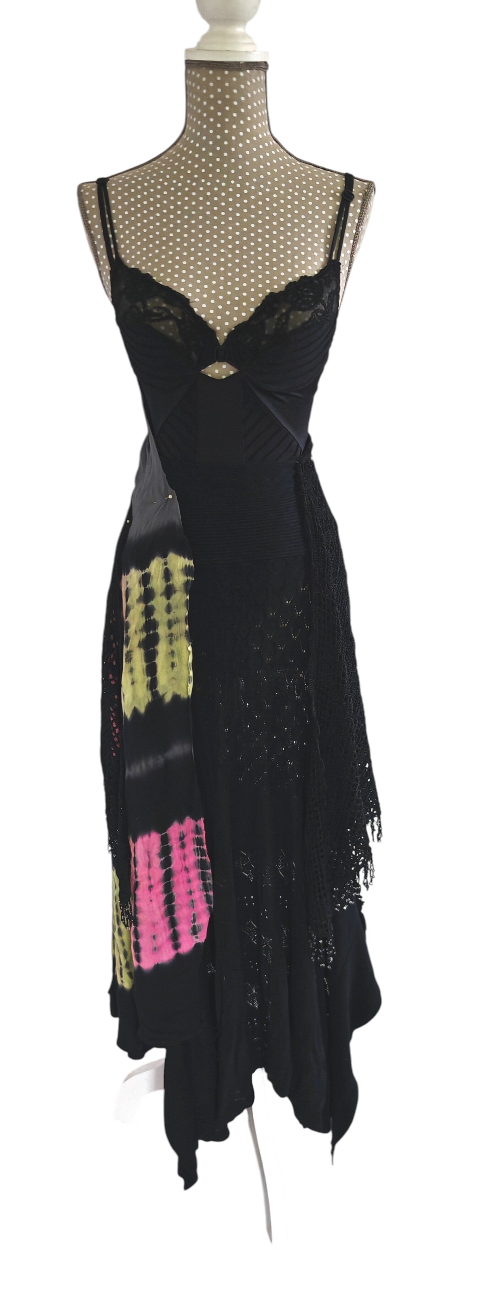 Upcycling Feen-Kleid/Boho-Kleid asymmetrisch