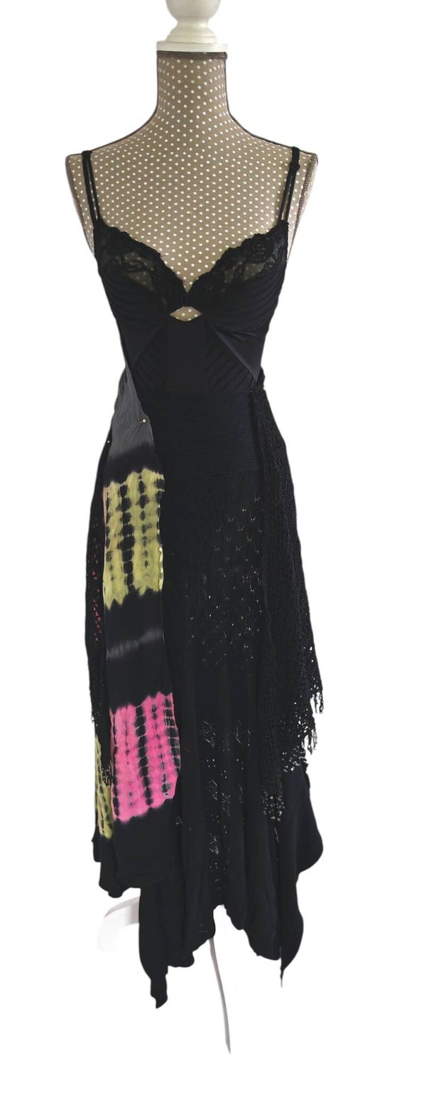 Upcycling Feen-Kleid/Boho-Kleid asymmetrisch