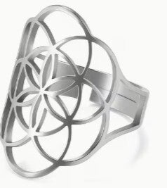 Ring Blume des Lebens/Lebensblume silber