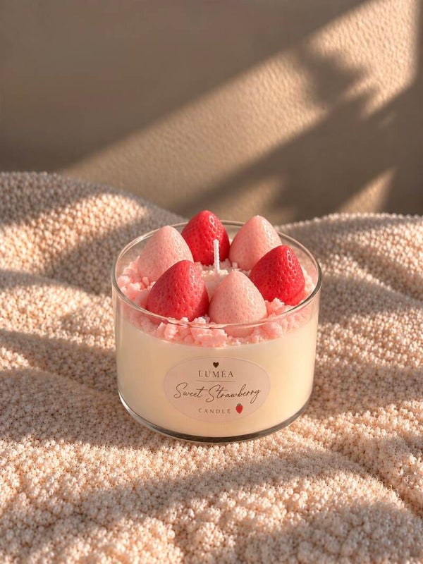 Sweet Strawberry Candle 🍓