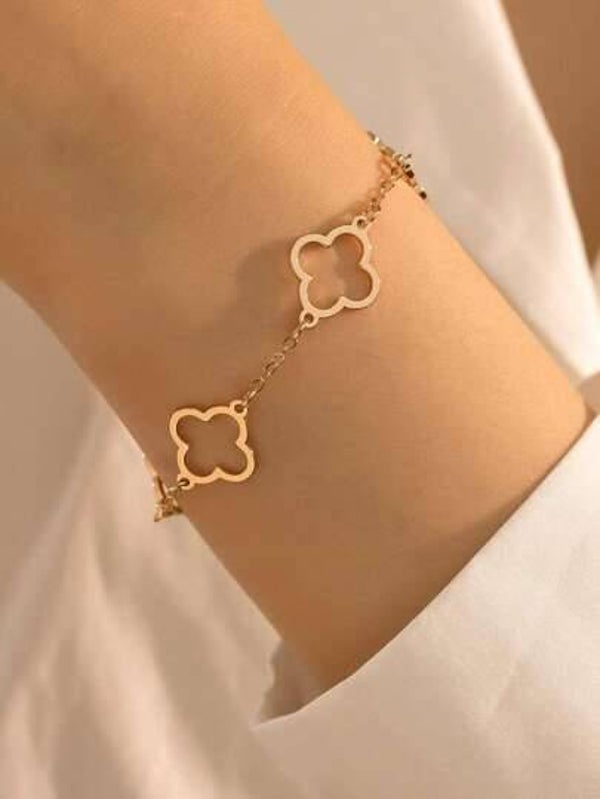 Bracelet Fleur à Cinq Pétales Style Coréen