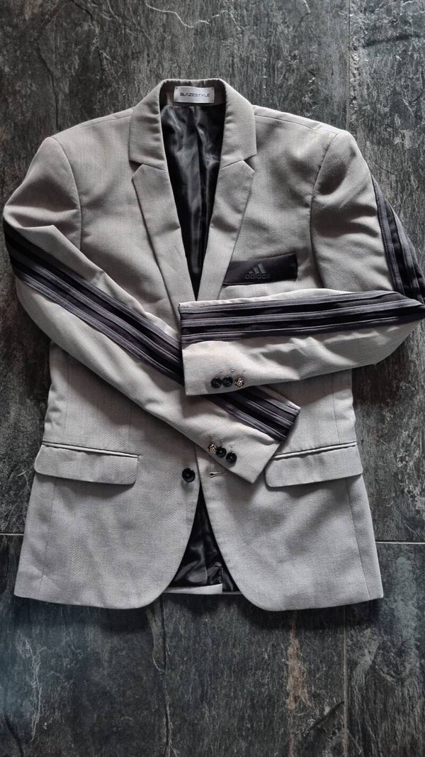 Reworked adidas blazer grijs