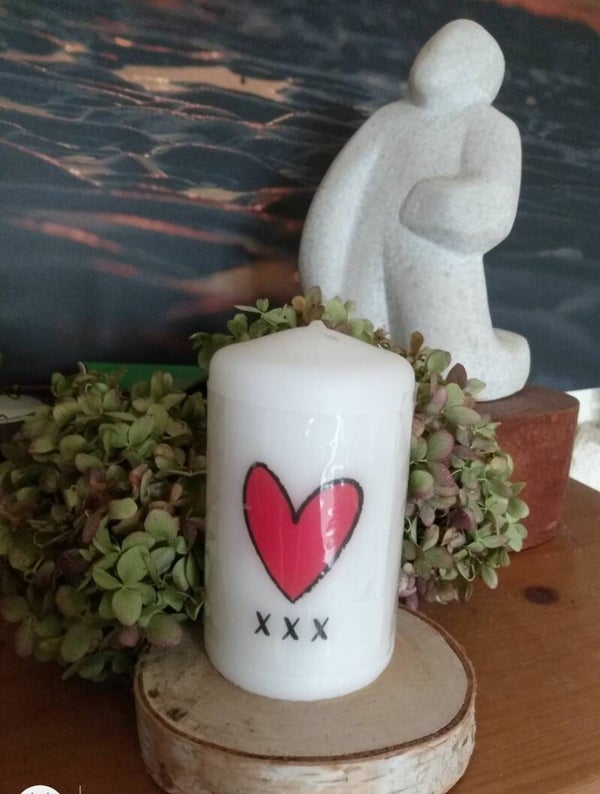 kaars we vergeten je niet, kusjes...