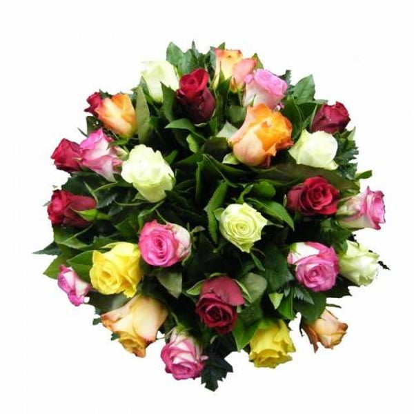 "Je bent bijzonder" Kleurijke mengeling van rozen