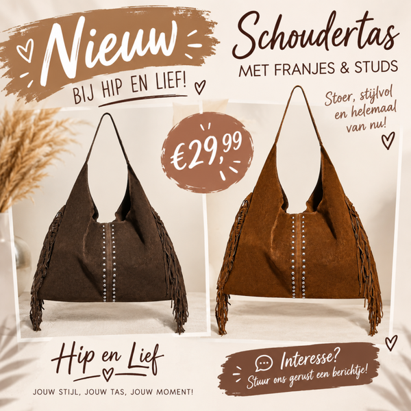 Schoudertas Franjes & studs