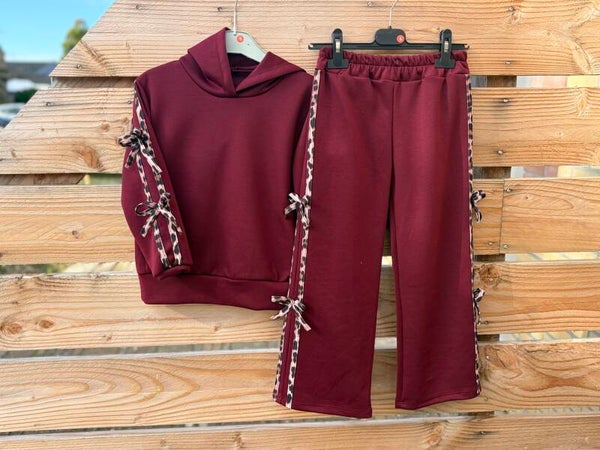 Setje Esmay rood met strikjes