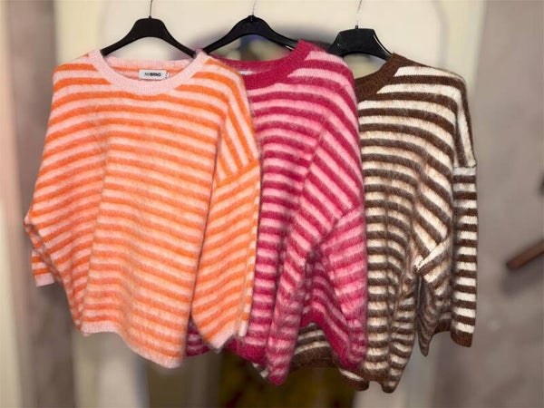 Oversized streep trui-shirt