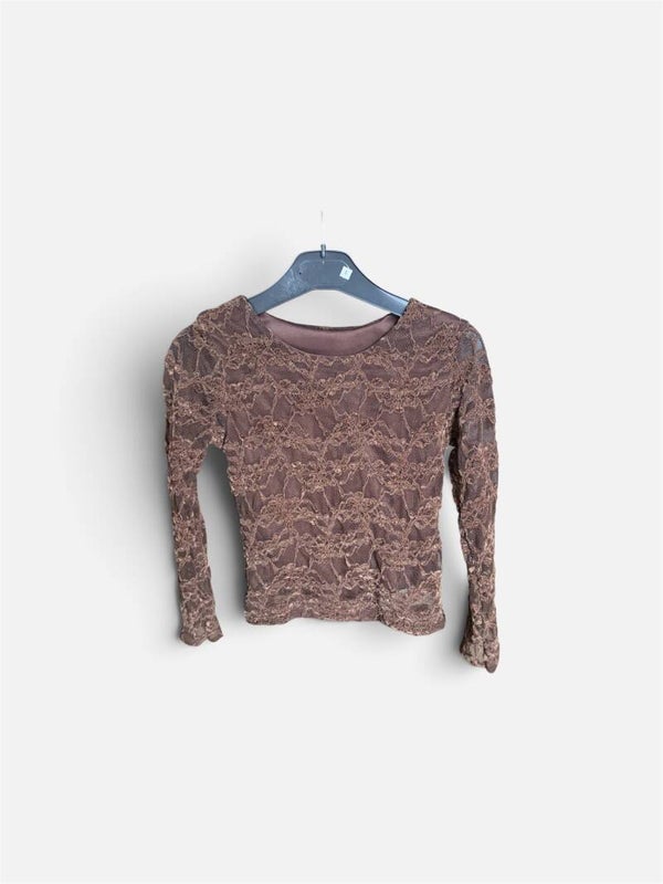 Bruine longsleeve kant
