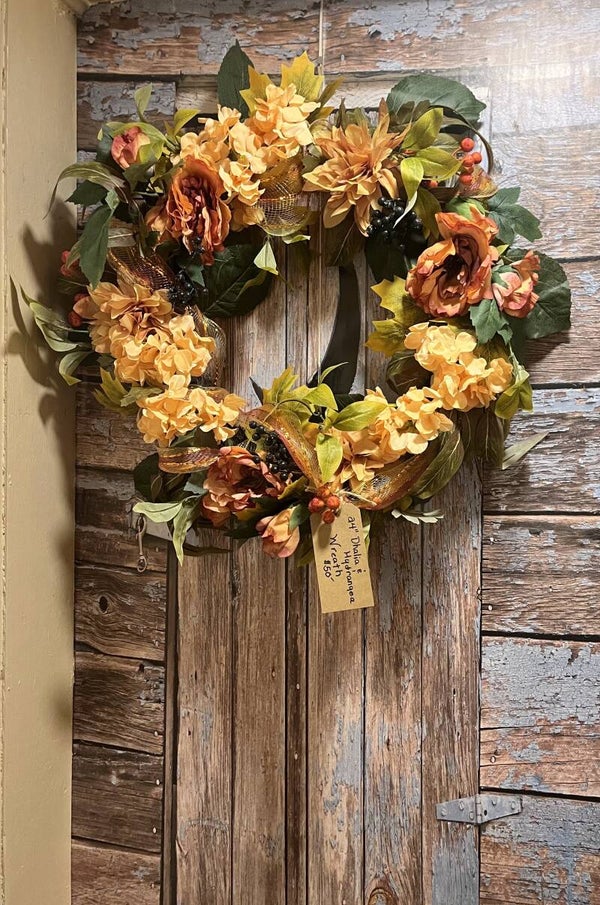 Autumn Hydrangea Wreath