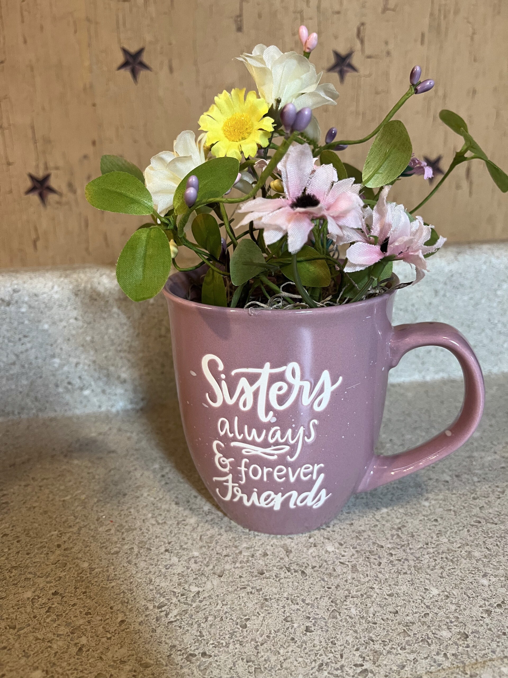 Sisters Forever Floral Mug