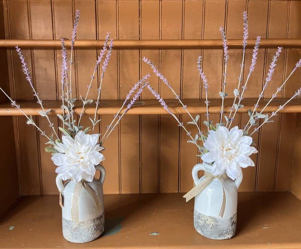 Lavender & Linen Ceramic Vase