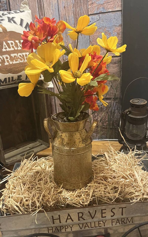 Golden Harvest Milk Can