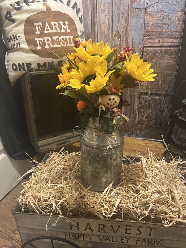Harvest Sunflower Milk Can