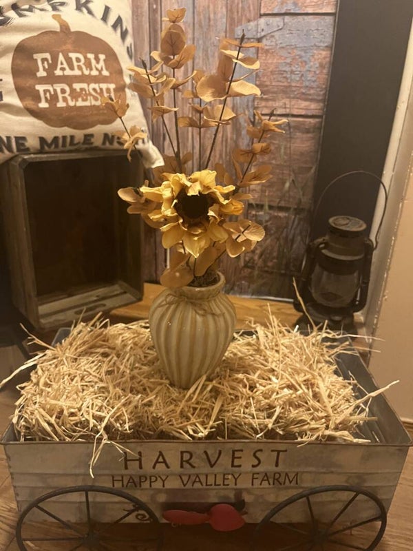 Golden Harvest Sunflower Vase