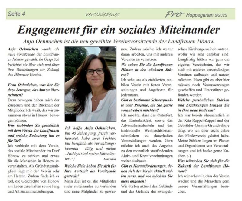 Auszug ProHoppegarten 05/2025