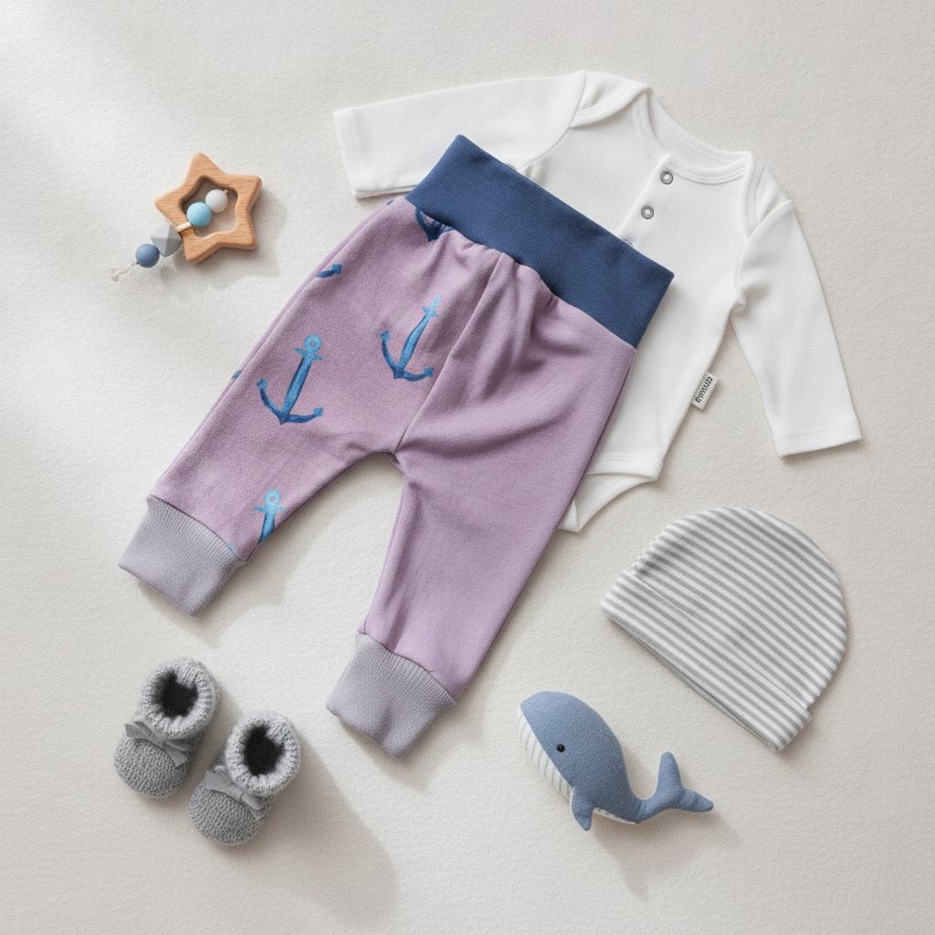 Baby-Hosen aus Jersey / French Terry – Größe 56