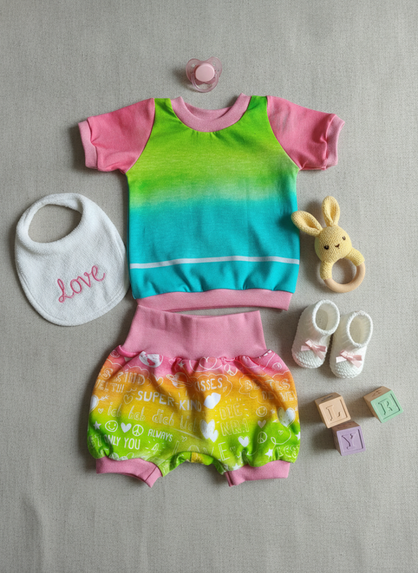 kurzes Set Hose & Shirt aus Jersey - Größe 56