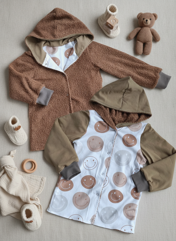 Handmade Teddy-Wendejacke – Größe 116