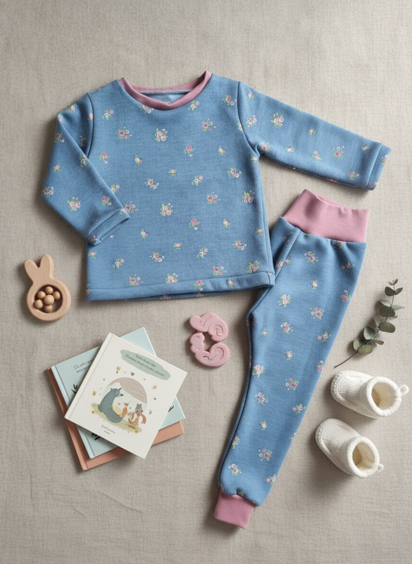 Set Leggings & Pulli aus Alpenfleece - Größe 86