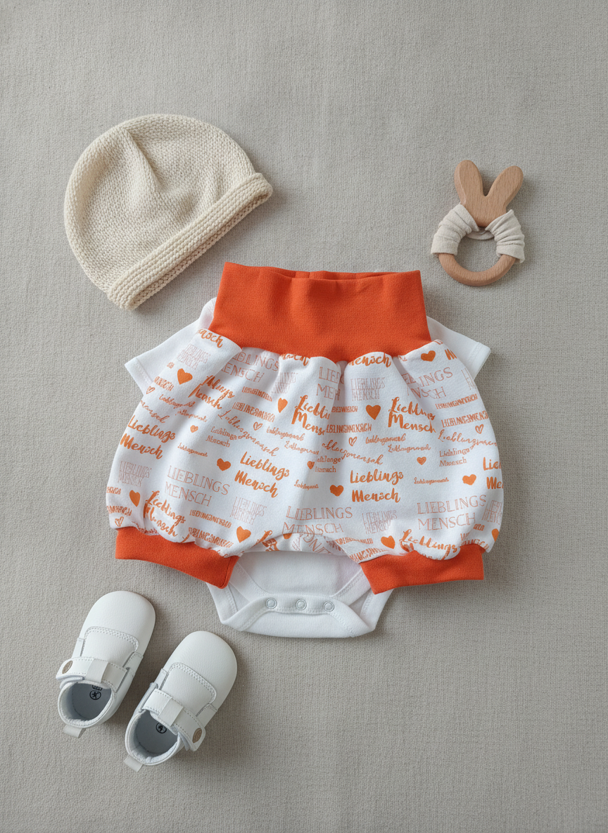 kurze Baby-Hosen aus Jersey / French Terry - Größe 68 - 74