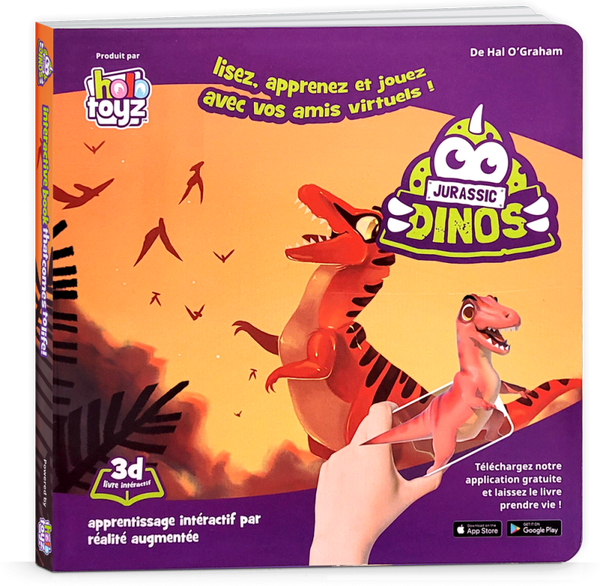 Livre Interactif HoloToyz — Jurassic Dinos · Réalité Augmentée 3D