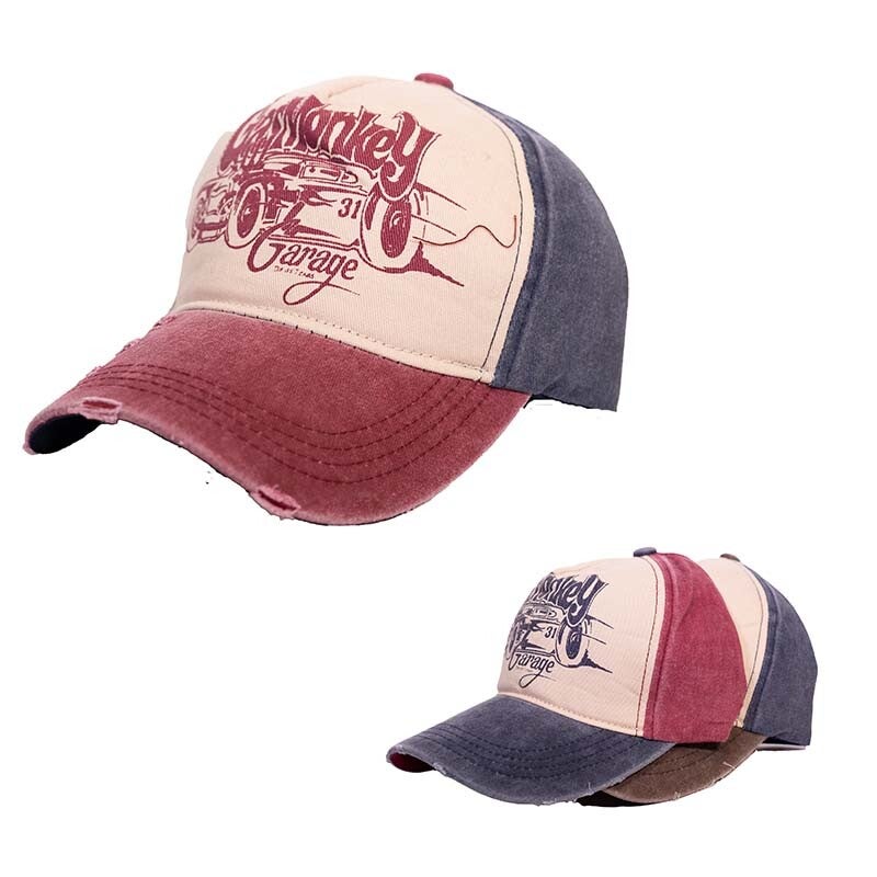 Casquette Cap Fashion Assortiment 3 Couleurs Style Vintage