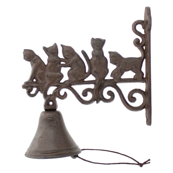 Cloche de Porte Chats – Fer Forgé Style Rustique 23 cm