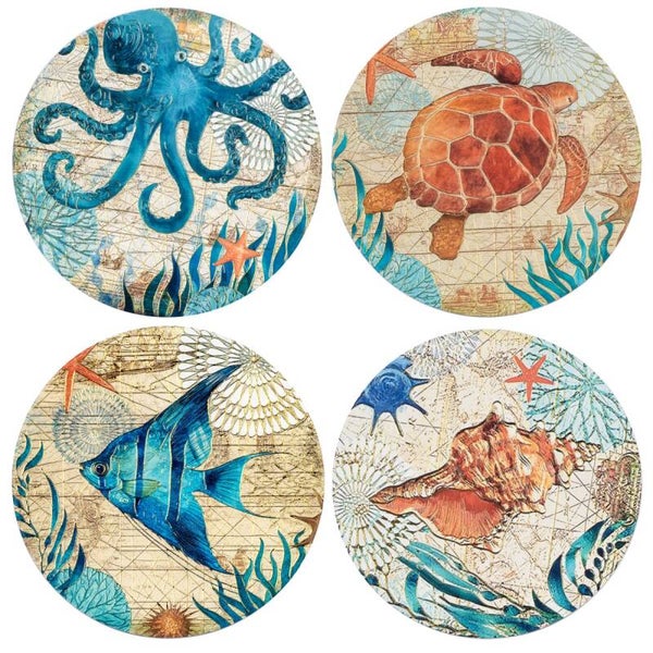 Dessous de Plat en Céramique — Collection Océan Vintage 20 cm