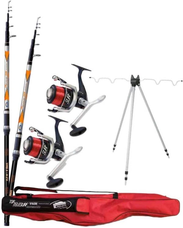 Kit 2 Cannes Vigor Top TéléSurf 4.20 M 200 Gr