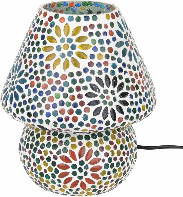 Lampe De Table Mosaïque Artisanale - Multicolores Style Orientale 23 cm