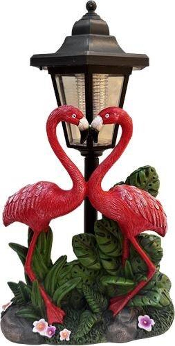 Lanterne Solaire Flamants Roses – 32 cm