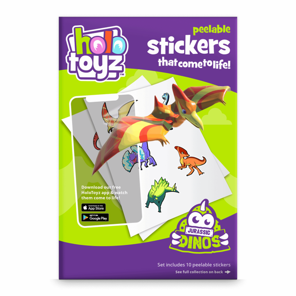 Stickers HoloToyz — Collection Jurassic Dinos · 10 stickers détachables