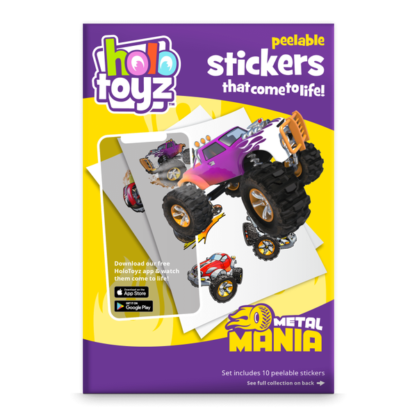 Stickers HoloToyz — Collection Metal Mania · 10 stickers détachables